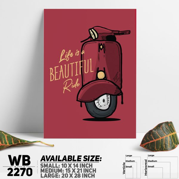DDecorator Beautiful Ride - Motivational Wall Canvas Wall Poster Wall Board - 3 Size Available - WB2270 - DDecorator
