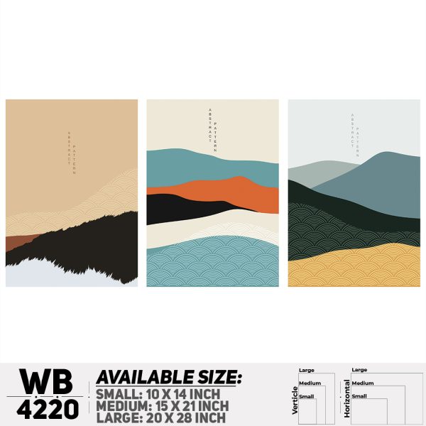 DDecorator Landscape & Horizon Design (Set of 3) Wall Canvas Wall Poster Wall Board - 3 Size Available - WB4220 - DDecorator