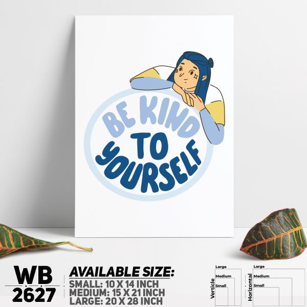 DDecorator Be Kind - Motivational Wall Canvas Wall Poster Wall Board - 3 Size Available - WB2627 - DDecorator