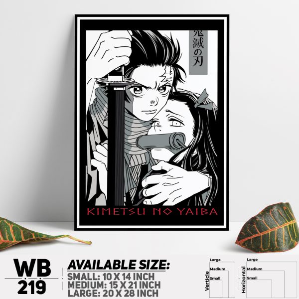 DDecorator Demon Slayer Anime Series Wall Canvas Wall Poster Wall Board - 3 Size Available - WB219 - DDecorator