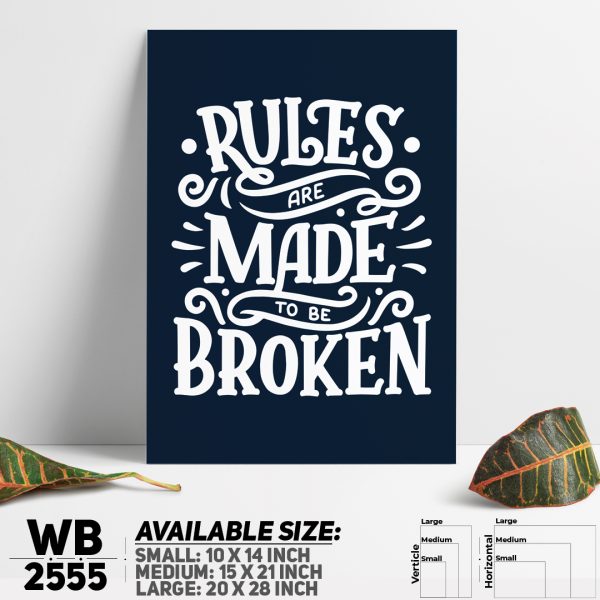DDecorator Make The Rules - Motivational Wall Canvas Wall Poster Wall Board - 3 Size Available - WB2555 - DDecorator