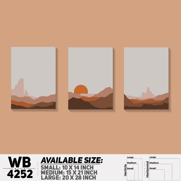 DDecorator Landscape & Horizon Design (Set of 3) Wall Canvas Wall Poster Wall Board - 3 Size Available - WB4252 - DDecorator