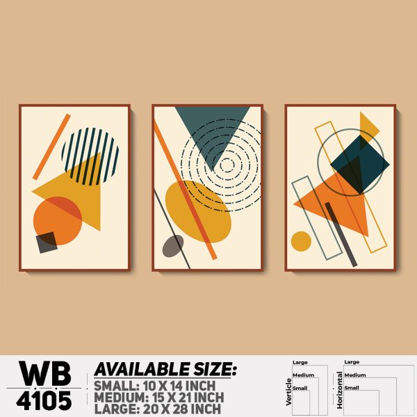 DDecorator Abstract Art (Set of 3) Wall Canvas Wall Poster Wall Board - 3 Size Available - WB4105 - DDecorator