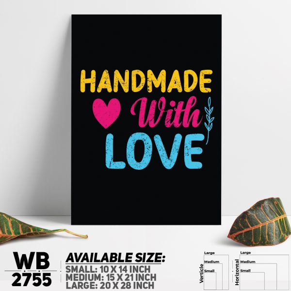 DDecorator Handmade With Love - Motivational Wall Canvas Wall Poster Wall Board - 3 Size Available - WB2755 - DDecorator