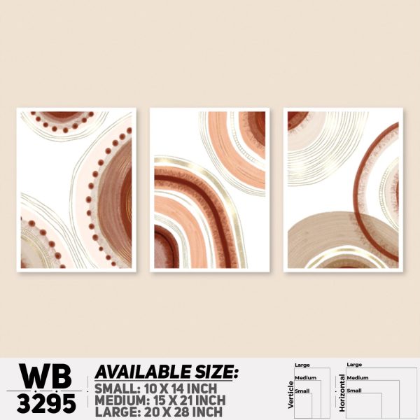 DDecorator Modern Abstract ArtWork (Set of 3) Wall Canvas Wall Poster Wall Board - 3 Size Available - WB3295 - DDecorator