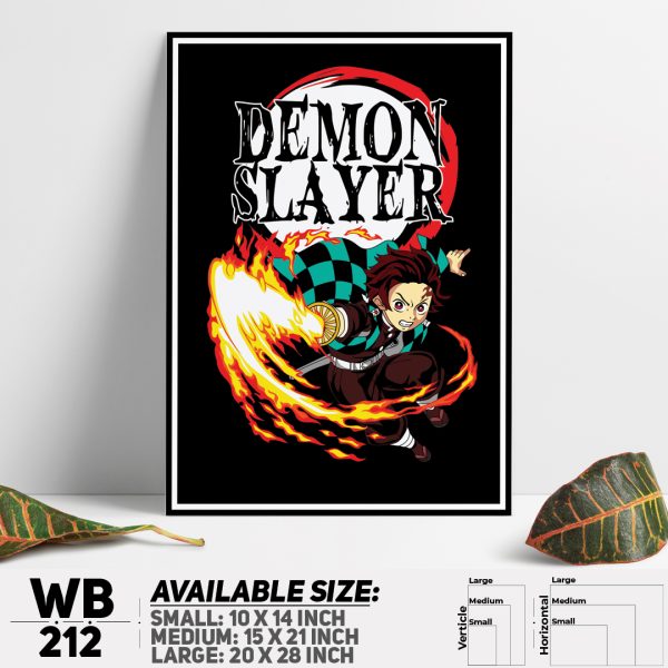 DDecorator Demon Slayer Anime Series Wall Canvas Wall Poster Wall Board - 3 Size Available - WB212 - DDecorator