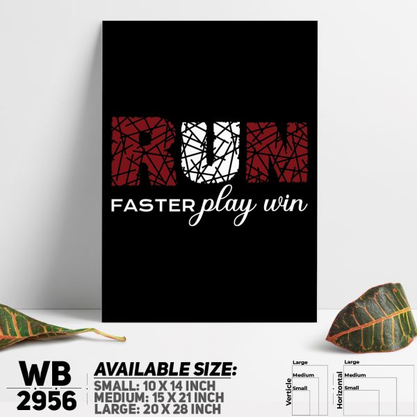 DDecorator Run Faster - Motivational Wall Canvas Wall Poster Wall Board - 3 Size Available - WB2956 - DDecorator