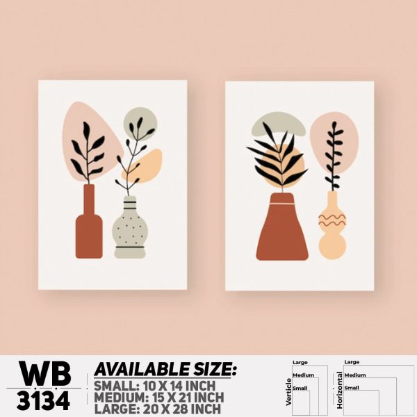 DDecorator Modern Flower ArtWork (Set of 2) Wall Canvas Wall Poster Wall Board - 3 Size Available - WB3134 - DDecorator