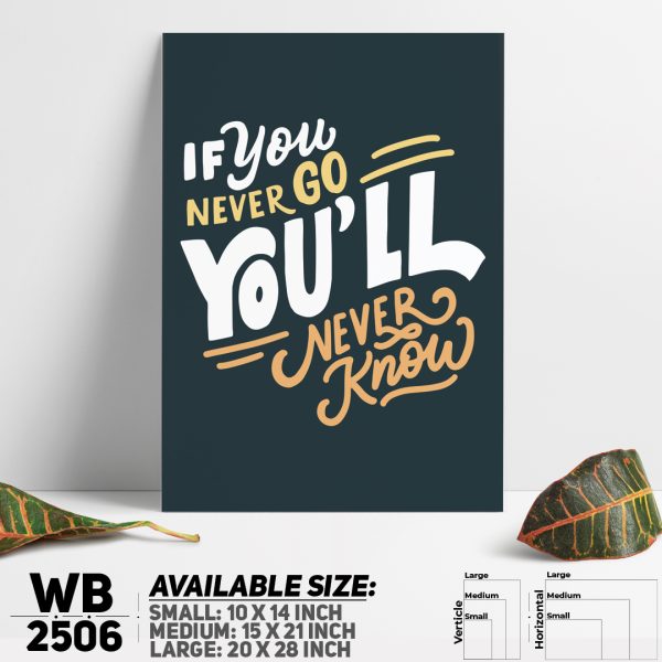 DDecorator Go Now - Travel - Motivational Wall Canvas Wall Poster Wall Board - 3 Size Available - WB2506 - DDecorator