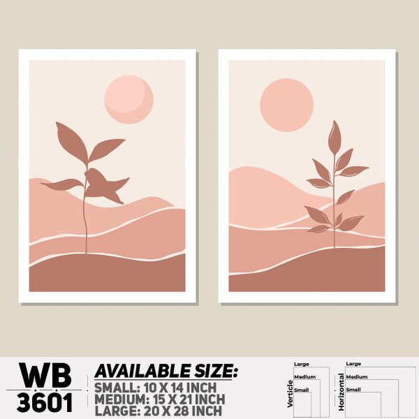 DDecorator Landscape Horizon Art (Set of 2) Wall Canvas Wall Poster Wall Board - 3 Size Available - WB3601 - DDecorator