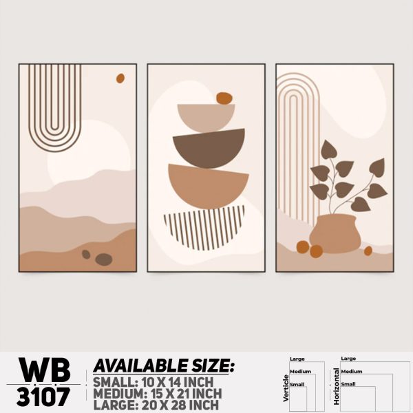 DDecorator Modern Abstract ArtWork (Set of 3) Wall Canvas Wall Poster Wall Board - 3 Size Available - WB3107 - DDecorator