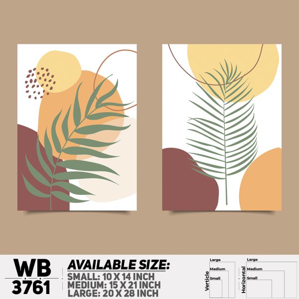 DDecorator Flower And Leaf ArtWork (Set of 2) Wall Canvas Wall Poster Wall Board - 3 Size Available - WB3761 - DDecorator