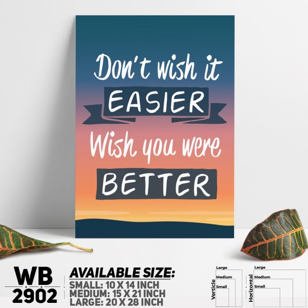 DDecorator Wish For Better - Motivational Wall Canvas Wall Poster Wall Board - 3 Size Available - WB2902 - DDecorator