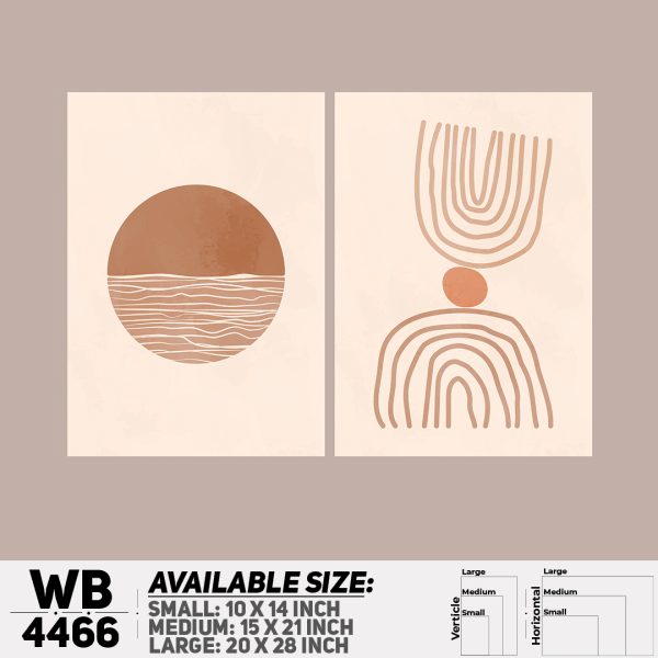 DDecorator Abstract Art (Set of 2) Wall Canvas Wall Poster Wall Board - 3 Size Available - WB4466 - DDecorator