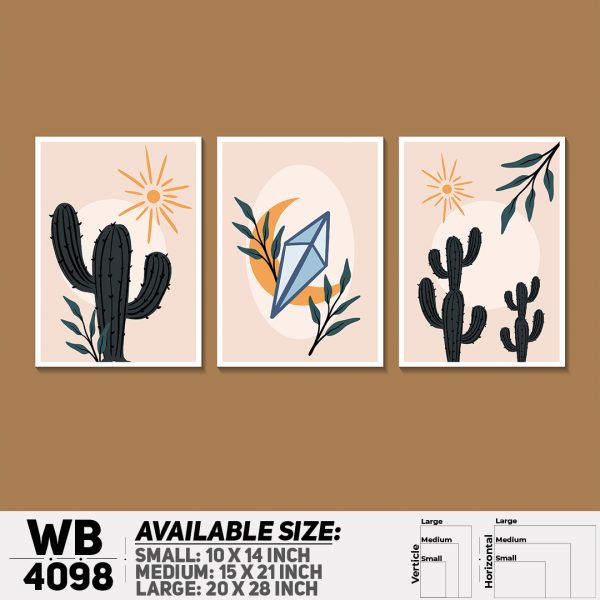 DDecorator Abstract Art (Set of 3) Wall Canvas Wall Poster Wall Board - 3 Size Available - WB4098 - DDecorator