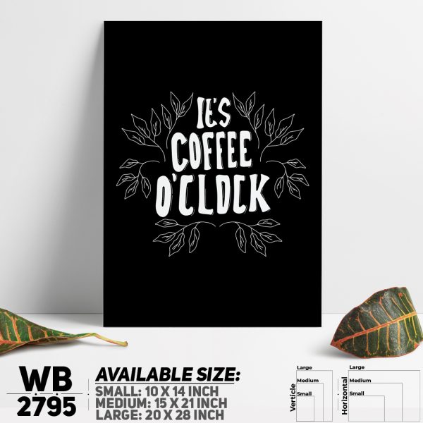 DDecorator Coffee Clock - Motivational Wall Canvas Wall Poster Wall Board - 3 Size Available - WB2795 - DDecorator
