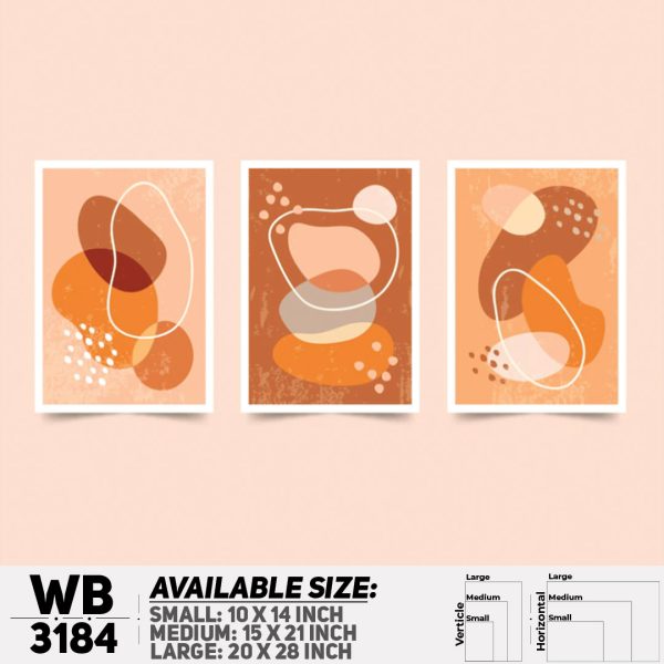 DDecorator Modern Abstract ArtWork (Set of 3) Wall Canvas Wall Poster Wall Board - 3 Size Available - WB3184 - DDecorator