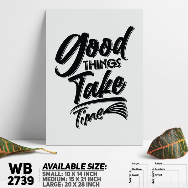 DDecorator Good Things Take Time - Motivational Wall Canvas Wall Poster Wall Board - 3 Size Available - WB2739 - DDecorator