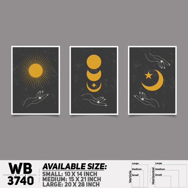 DDecorator Astrophysics Abstract (Set of 3) Wall Canvas Wall Poster Wall Board - 3 Size Available - WB3740 - DDecorator