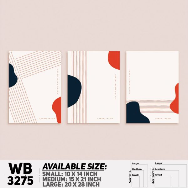 DDecorator Modern Abstract ArtWork (Set of 3) Wall Canvas Wall Poster Wall Board - 3 Size Available - WB3275 - DDecorator