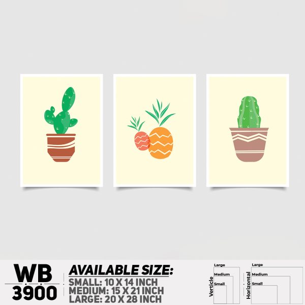 DDecorator Funny Tropical ArtWork (Set of 3) Wall Canvas Wall Poster Wall Board - 3 Size Available - WB3900 - DDecorator