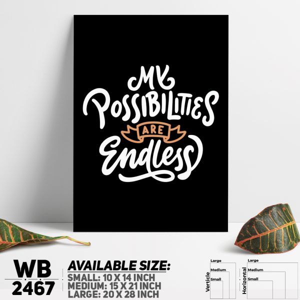 DDecorator Possibilities Are Endless - Motivational Wall Canvas Wall Poster Wall Board - 3 Size Available - WB2467 - DDecorator