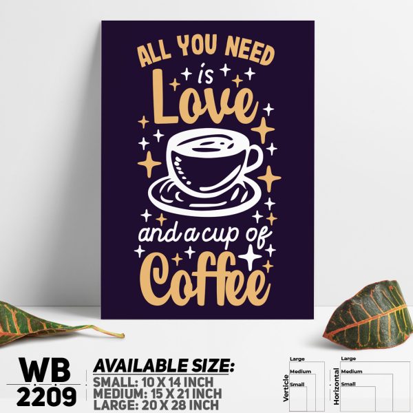 DDecorator All You Need is Coffee - Motivational Wall Canvas Wall Poster Wall Board - 3 Size Available - WB2209 - DDecorator