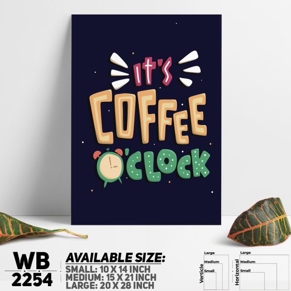 DDecorator It's Coffee Clock - Motivational Wall Canvas Wall Poster Wall Board - 3 Size Available - WB2254 - DDecorator