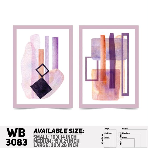 DDecorator Modern Abstract ArtWork (Set of 2) Wall Canvas Wall Poster Wall Board - 3 Size Available - WB3083 - DDecorator