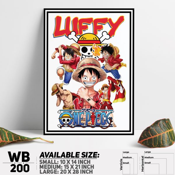 DDecorator One Piece Anime Manga series Wall Canvas Wall Poster Wall Board - 3 Size Available - WB200 - DDecorator