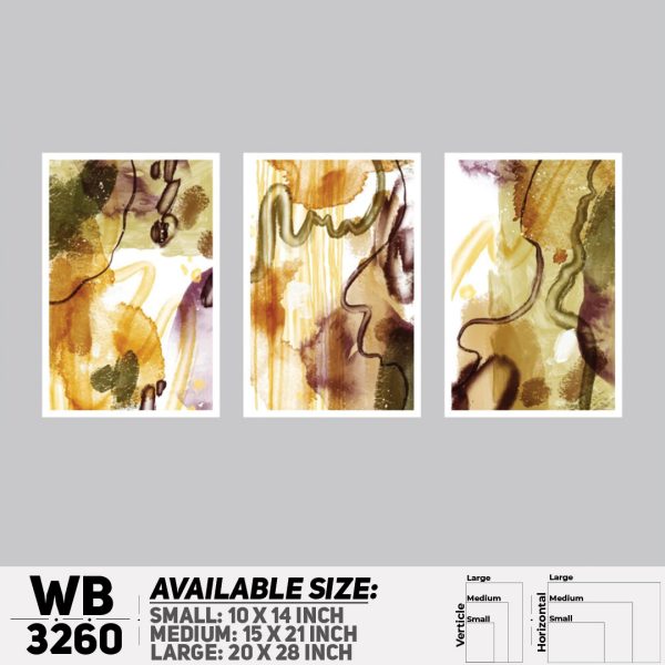 DDecorator Modern Abstract ArtWork (Set of 3) Wall Canvas Wall Poster Wall Board - 3 Size Available - WB3260 - DDecorator