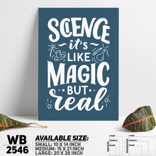 DDecorator Science It's Like Magic - Motivational Wall Canvas Wall Poster Wall Board - 3 Size Available - WB2546 - DDecorator