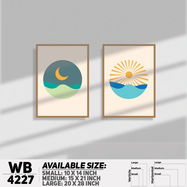 DDecorator Landscape & Horizon Design (Set of 2) Wall Canvas Wall Poster Wall Board - 3 Size Available - WB4227 - DDecorator