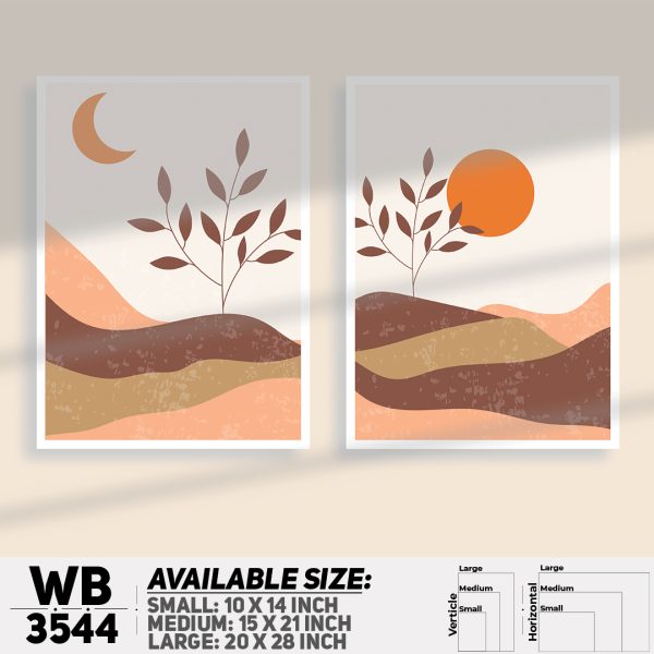 DDecorator Abstract ArtWork (Set of 2) Wall Canvas Wall Poster Wall Board - 3 Size Available - WB3544 - DDecorator