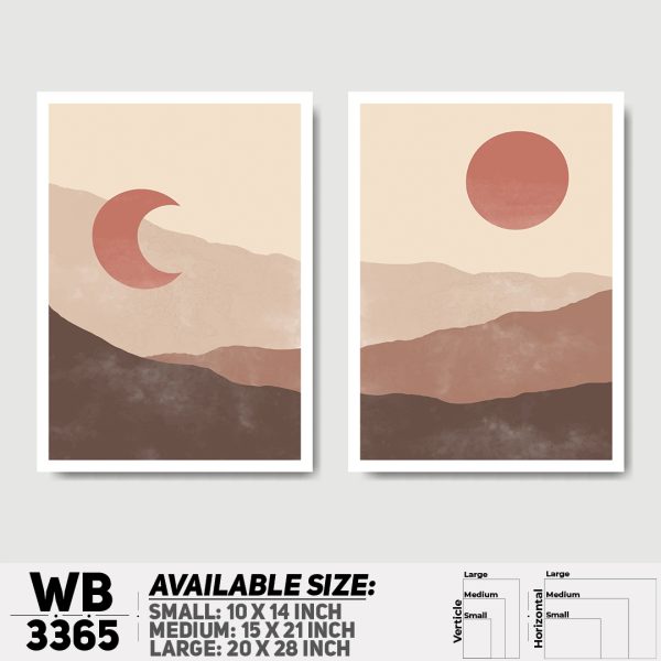 DDecorator Landscape Horizon Art (Set of 2) Wall Canvas Wall Poster Wall Board - 3 Size Available - WB3365 - DDecorator