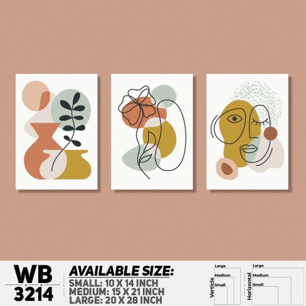 DDecorator Modern Abstract ArtWork (Set of 3) Wall Canvas Wall Poster Wall Board - 3 Size Available - WB3214 - DDecorator