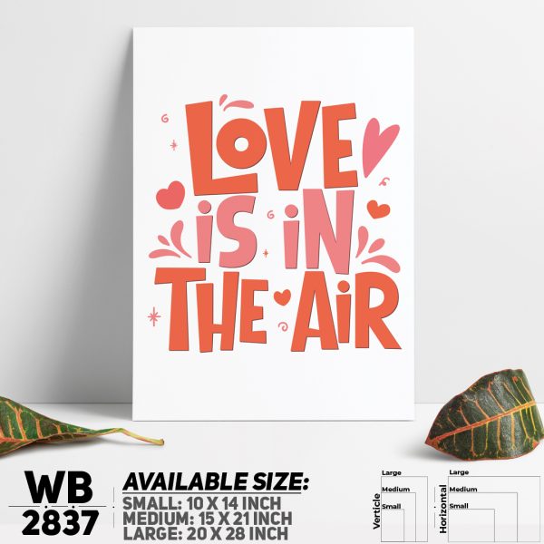 DDecorator Love Is In The Air - Motivational Wall Canvas Wall Poster Wall Board - 3 Size Available - WB2837 - DDecorator