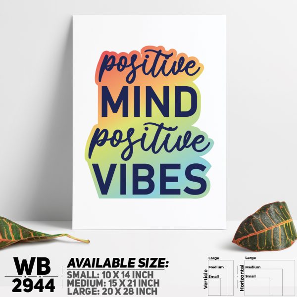 DDecorator Positive Mind Positive Vibes - Motivational Wall Canvas Wall Poster Wall Board - 3 Size Available - WB2944 - DDecorator