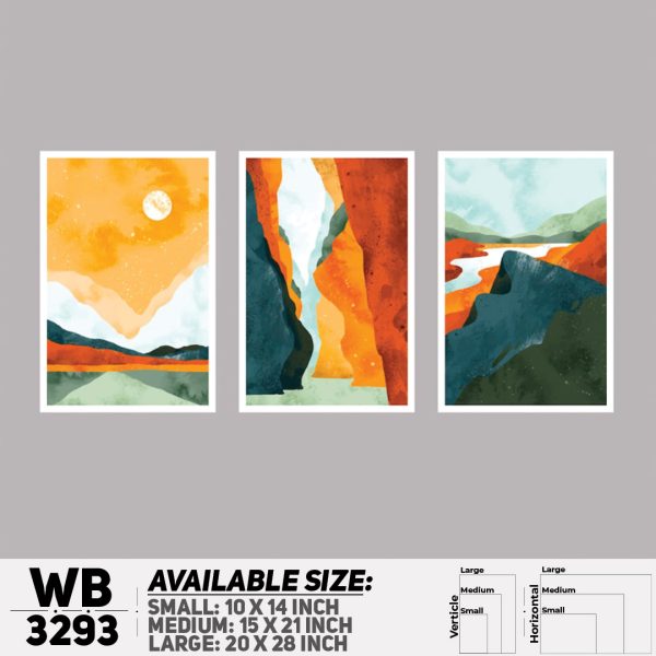 DDecorator Modern Landscape ArtWork (Set of 3) Wall Canvas Wall Poster Wall Board - 3 Size Available - WB3293 - DDecorator