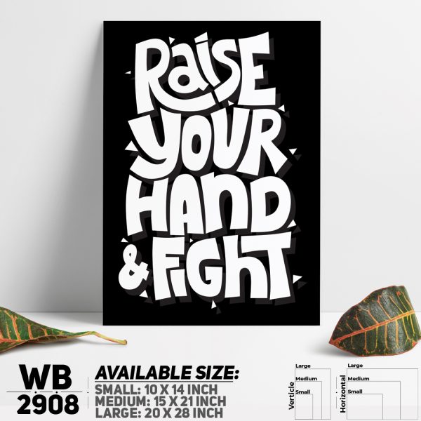 DDecorator Always Keep Fighting - Motivational Wall Canvas Wall Poster Wall Board - 3 Size Available - WB2908 - DDecorator