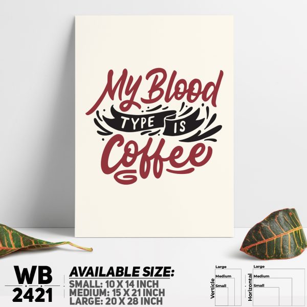 DDecorator Only Coffee Is Coffee - Motivational Wall Canvas Wall Poster Wall Board - 3 Size Available - WB2421 - DDecorator