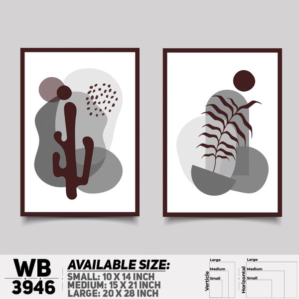 DDecorator Abstract ArtWork (Set of 2) Wall Canvas Wall Poster Wall Board - 3 Size Available - WB3946 - DDecorator