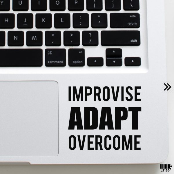DDecorator Improvise, Adapt & Overcome Laptop Sticker Vinyl Decal Removable Laptop Stickers For Any Kind of Laptop - LS130 - DDecorator