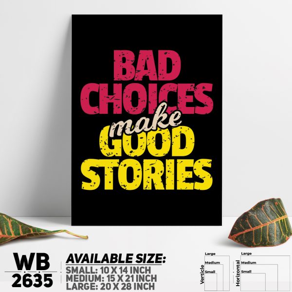 DDecorator Good Stories - Motivational Wall Canvas Wall Poster Wall Board - 3 Size Available - WB2635 - DDecorator