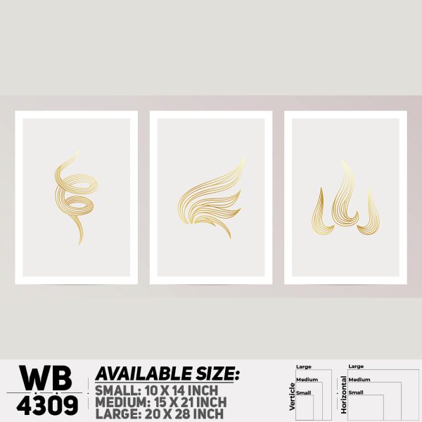 DDecorator Abstract Art (Set of 3) Wall Canvas Wall Poster Wall Board - 3 Size Available - WB4309 - DDecorator