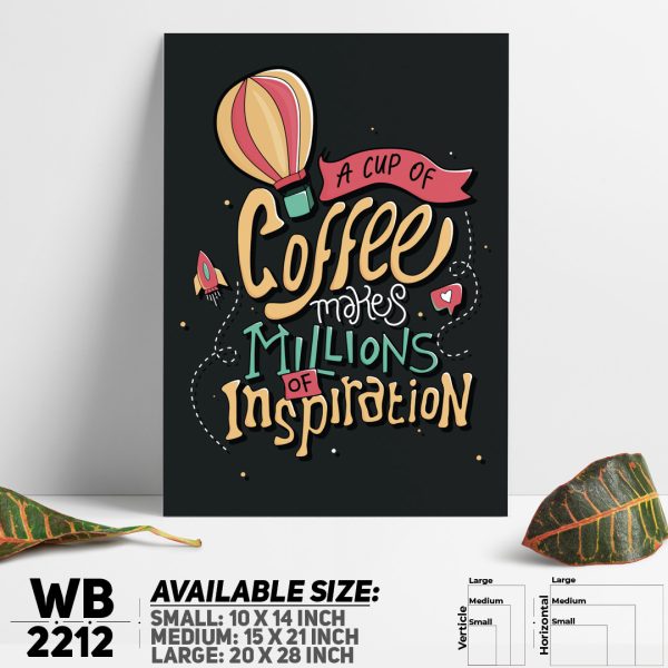 DDecorator Coffee & Everything - Motivational Wall Canvas Wall Poster Wall Board - 3 Size Available - WB2212 - DDecorator