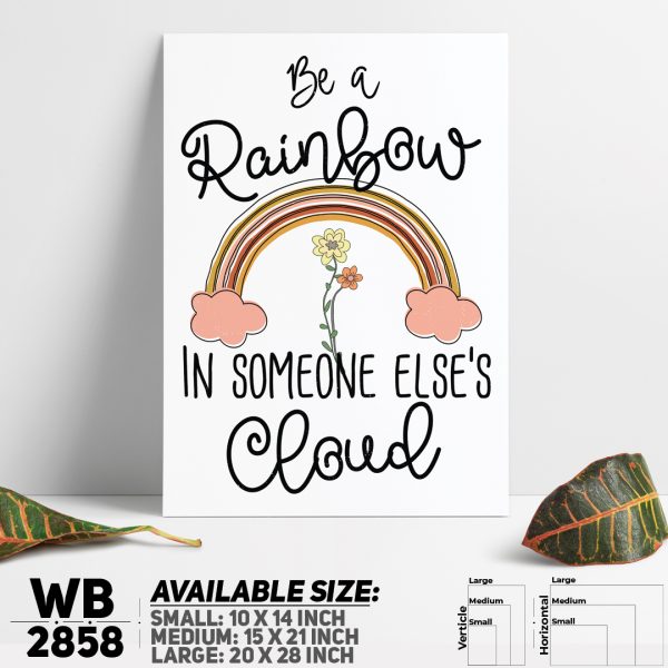 DDecorator Be A Rainbow - Motivational Wall Canvas Wall Poster Wall Board - 3 Size Available - WB2858 - DDecorator