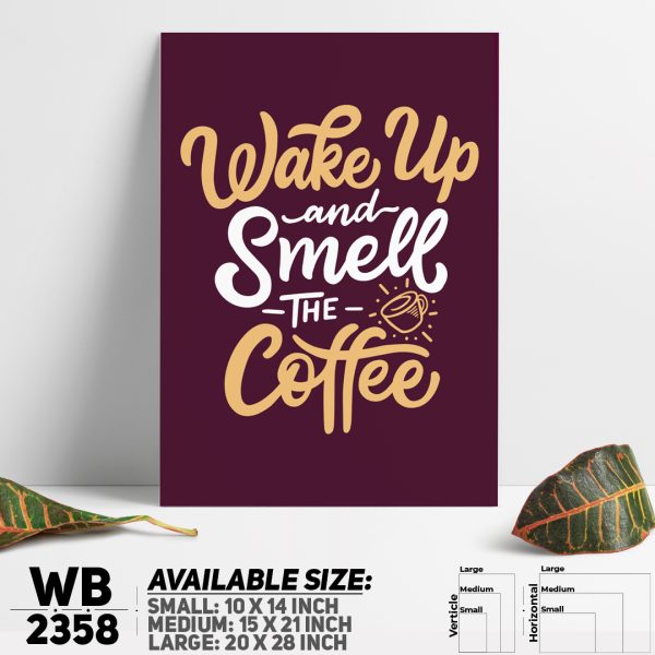 DDecorator Smell The Coffee - Motivational Wall Canvas Wall Poster Wall Board - 3 Size Available - WB2358 - DDecorator