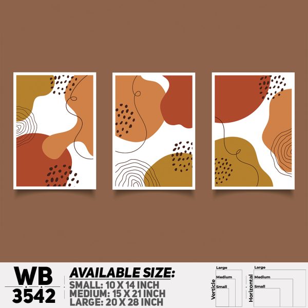 DDecorator Abstract ArtWork (Set of 3) Wall Canvas Wall Poster Wall Board - 3 Size Available - WB3542 - DDecorator