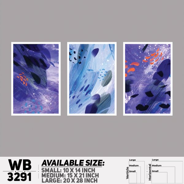 DDecorator Modern Abstract ArtWork (Set of 3) Wall Canvas Wall Poster Wall Board - 3 Size Available - WB3291 - DDecorator
